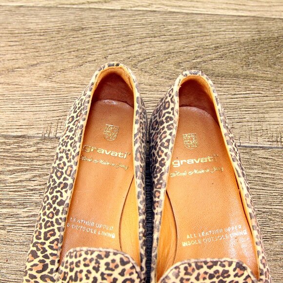 $650 worn 1x GRAVATI Womens 5.5 M Neiman Marcus 4663 Leopard Print add $15 Trees - Picture 6 of 16